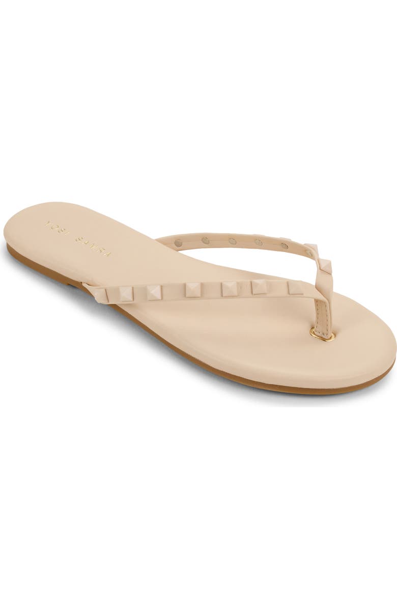Yosi Samra Rivington Stud Flip Flop, Main, color, Beige