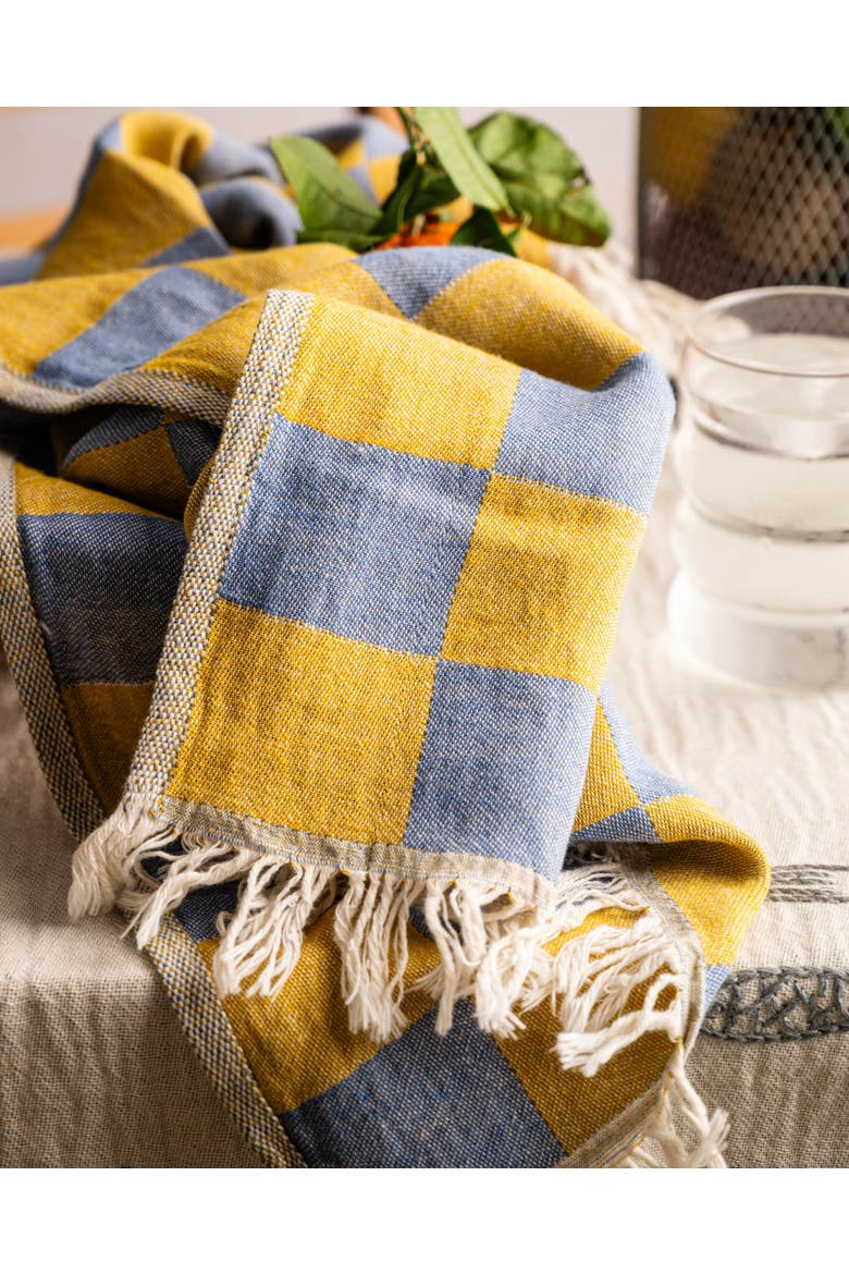 Hand Stitched Kitchen Towel Set, Alternate, color, Blue