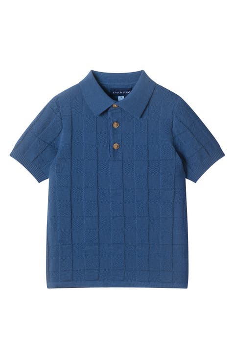 Kids' Striped Knit Polo