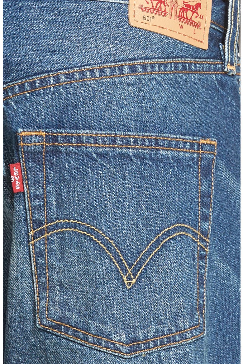 Levi's® 501 'Super Cuff' Boyfriend Jeans, Alternate, color, PORT SIDE