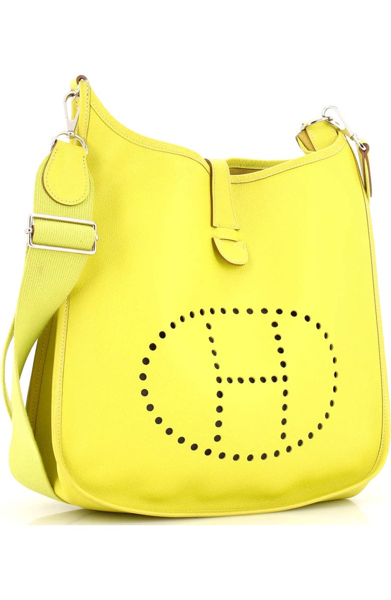 Pre-Owned Hermes Evelyne Bag Gen III Epsom PM, Alternate, color, Lime