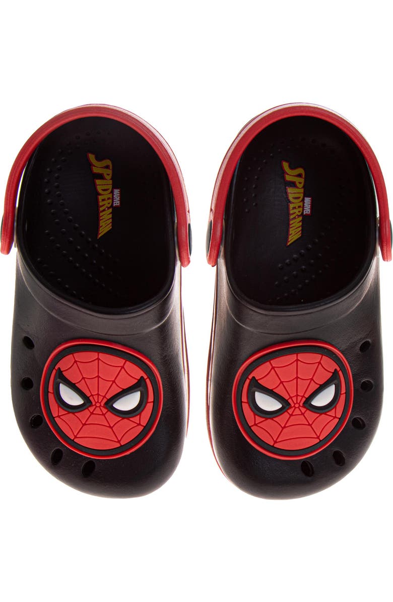 Spider-Man Spiderman Boys Glogs, Alternate, color, Black Red