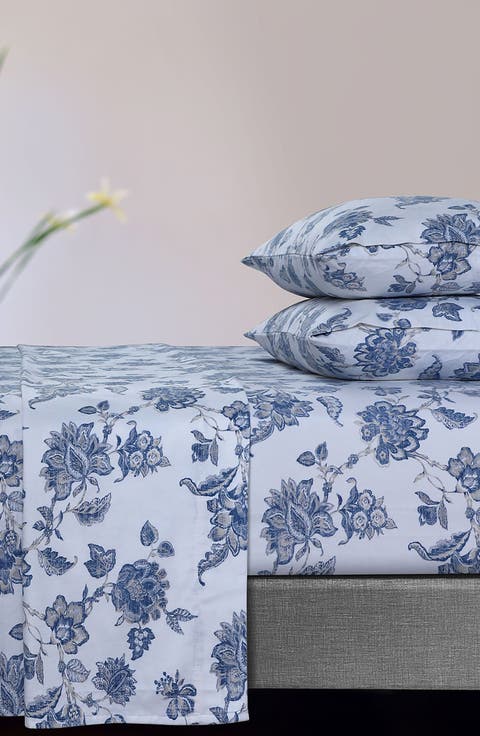 Ayana Floral Cotton Flannel Sheet Set