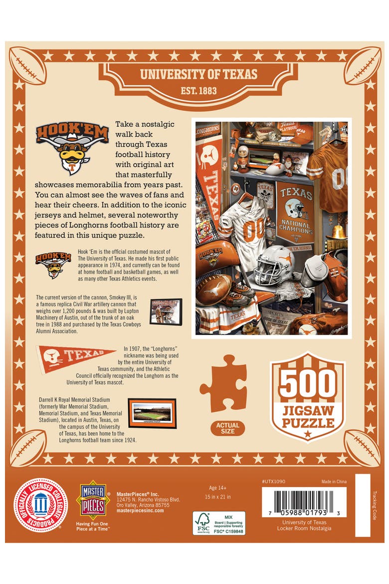 Texas Longhorns Locker Room 500pc Puzzle, Alternate, color, Multicolor