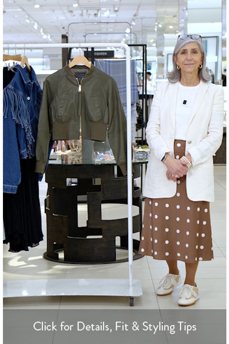 Suri Leather Bomber Jacket video