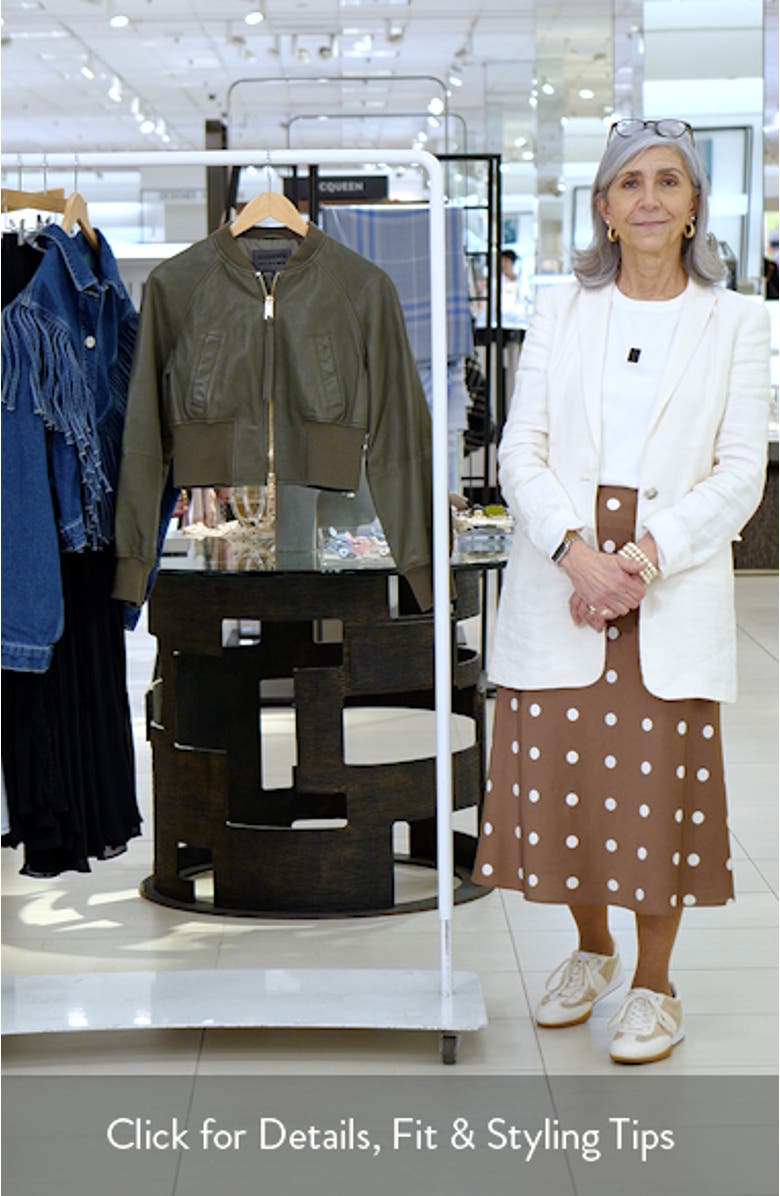 Suri Leather Bomber Jacket, sales video thumbnail