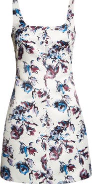 Emilia Wickstead Tillie Floral Genzianella Sateen Minidress
