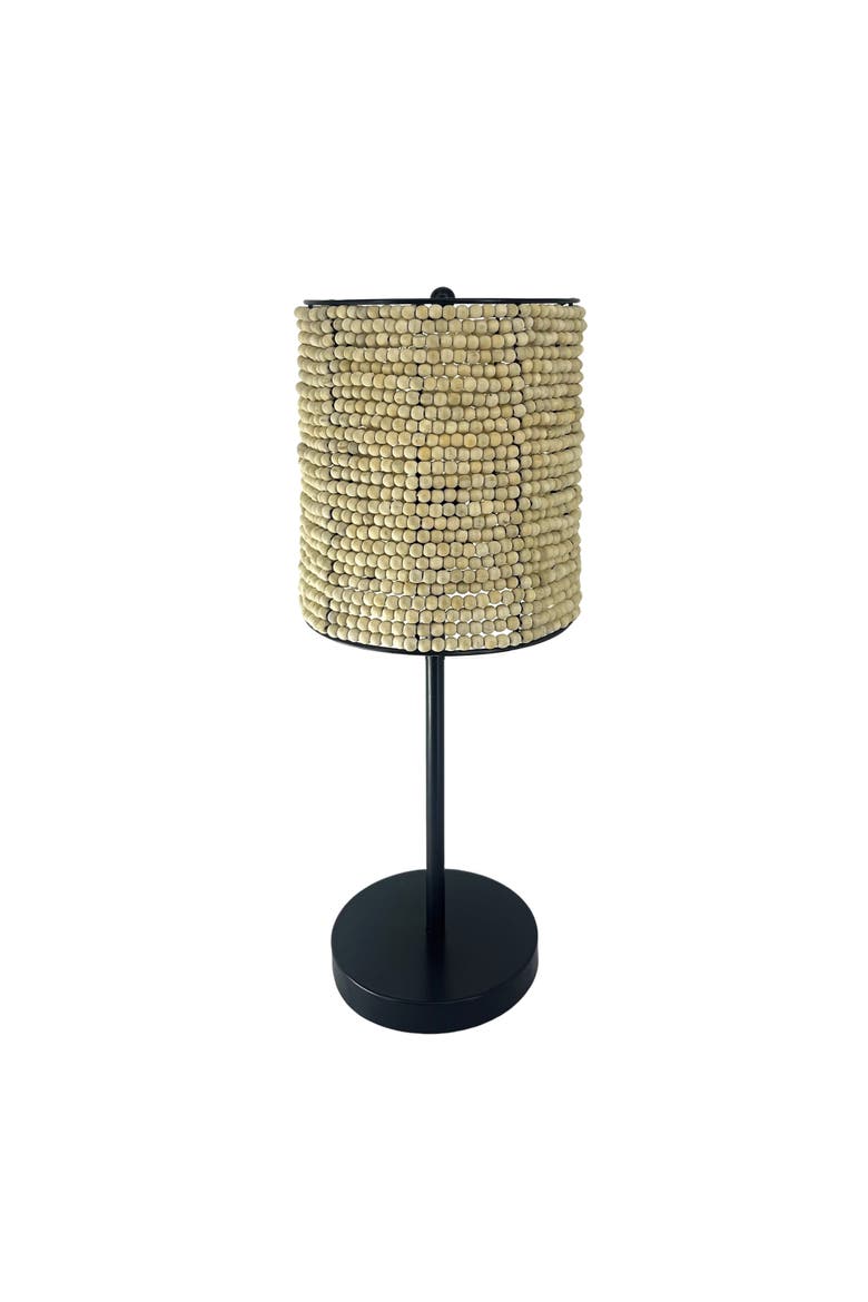 Beaded Table Top Lamp, Main, color, Brown