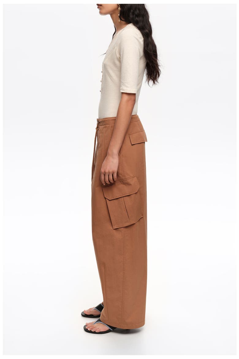 Cotton Cargo Trousers, Alternate, color, LIGHT BROWN