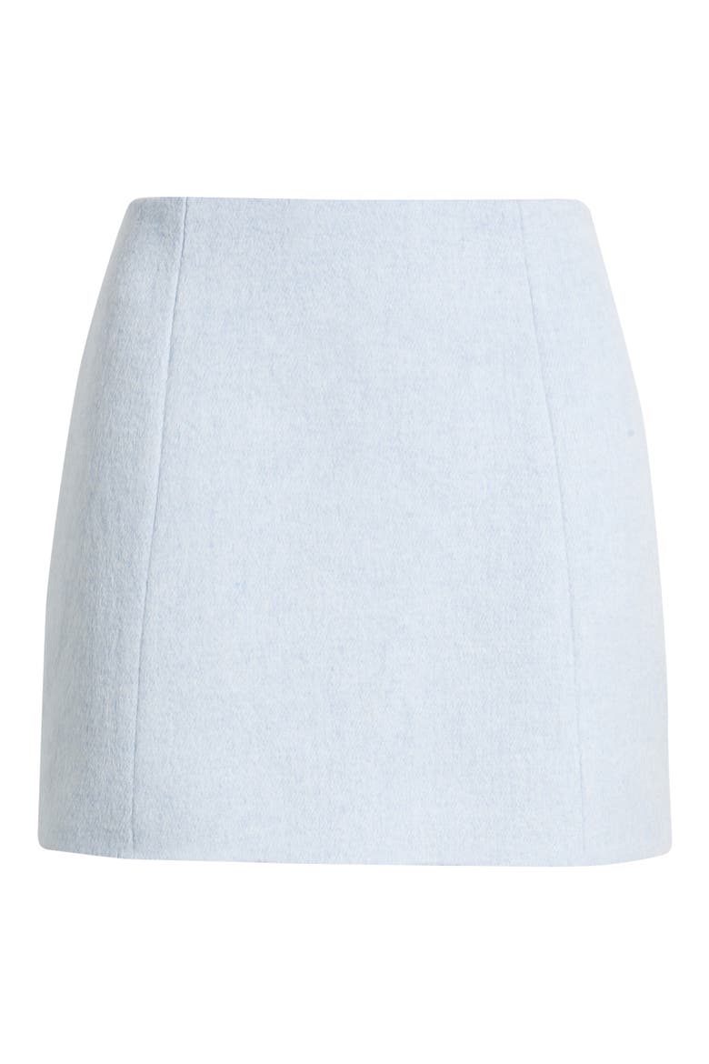Boiled Wool Miniskirt, Alternate, color, ICELAND BLUE