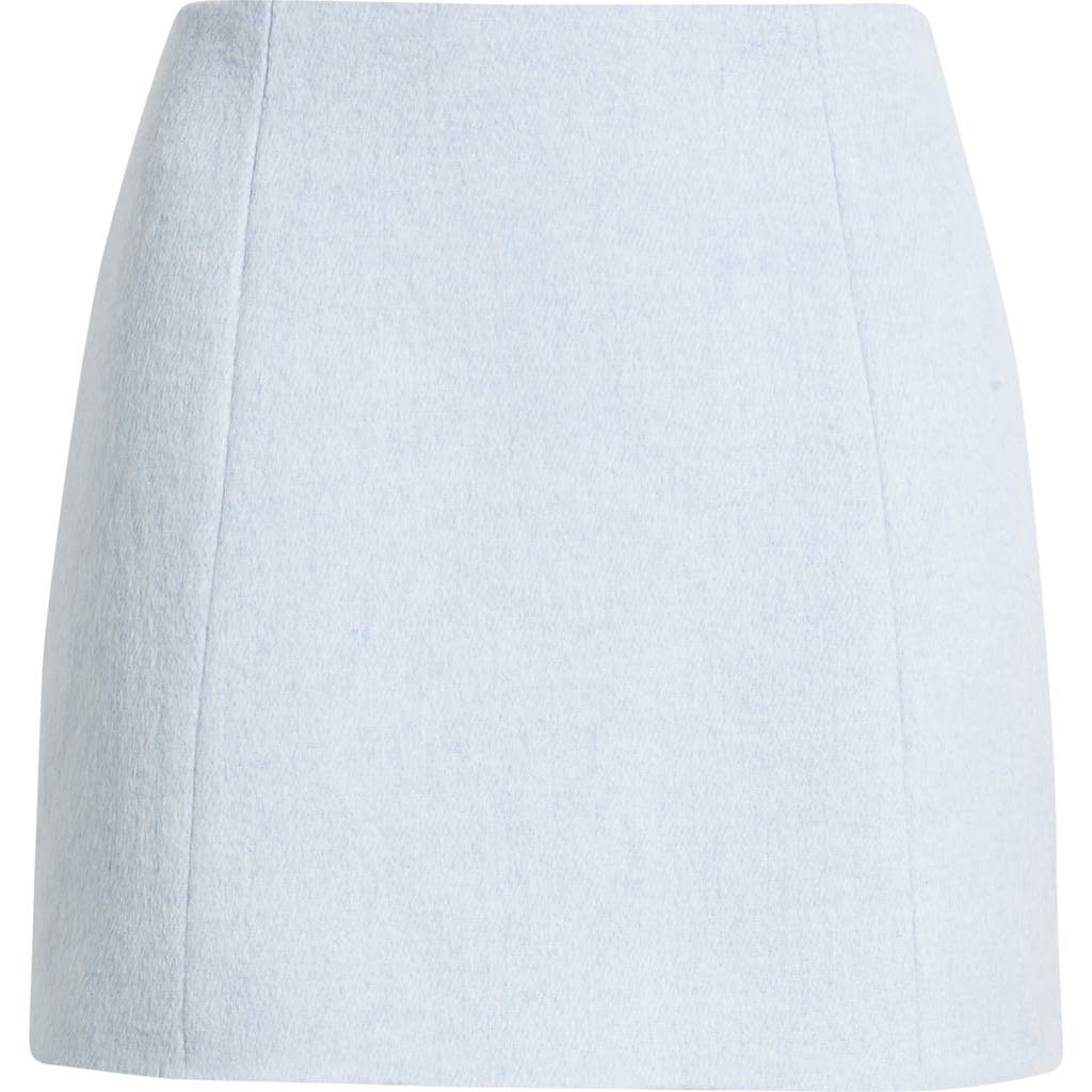 French Connection Boiled Wool Miniskirt In Blue