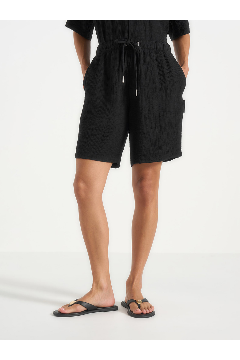 Ari Unisex Textured Shorts, Alternate, color, Black