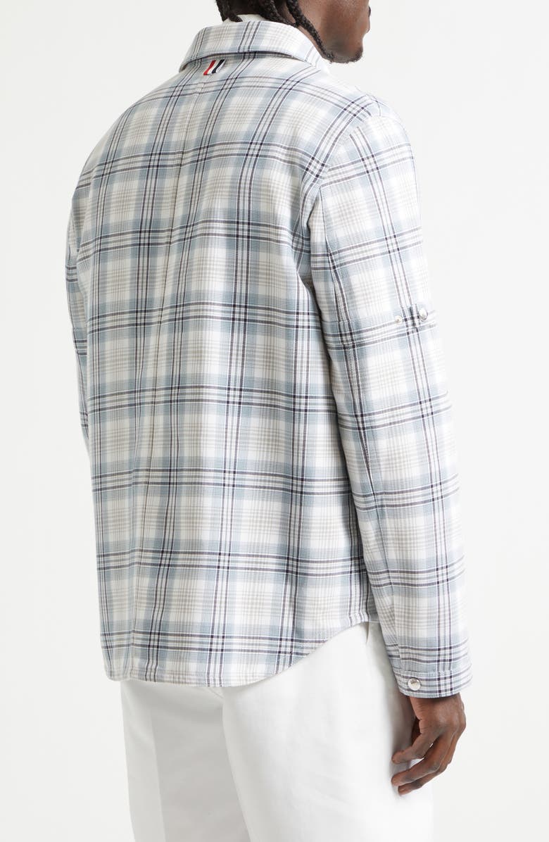 Thom Browne Plaid Armband Cotton Blend Utility Jacket, Alternate, color, Seasonal Multi