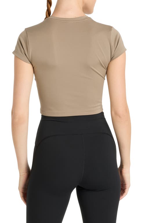 New Balance Nb Harmony Fitted Crop Performance T-shirt In Brown