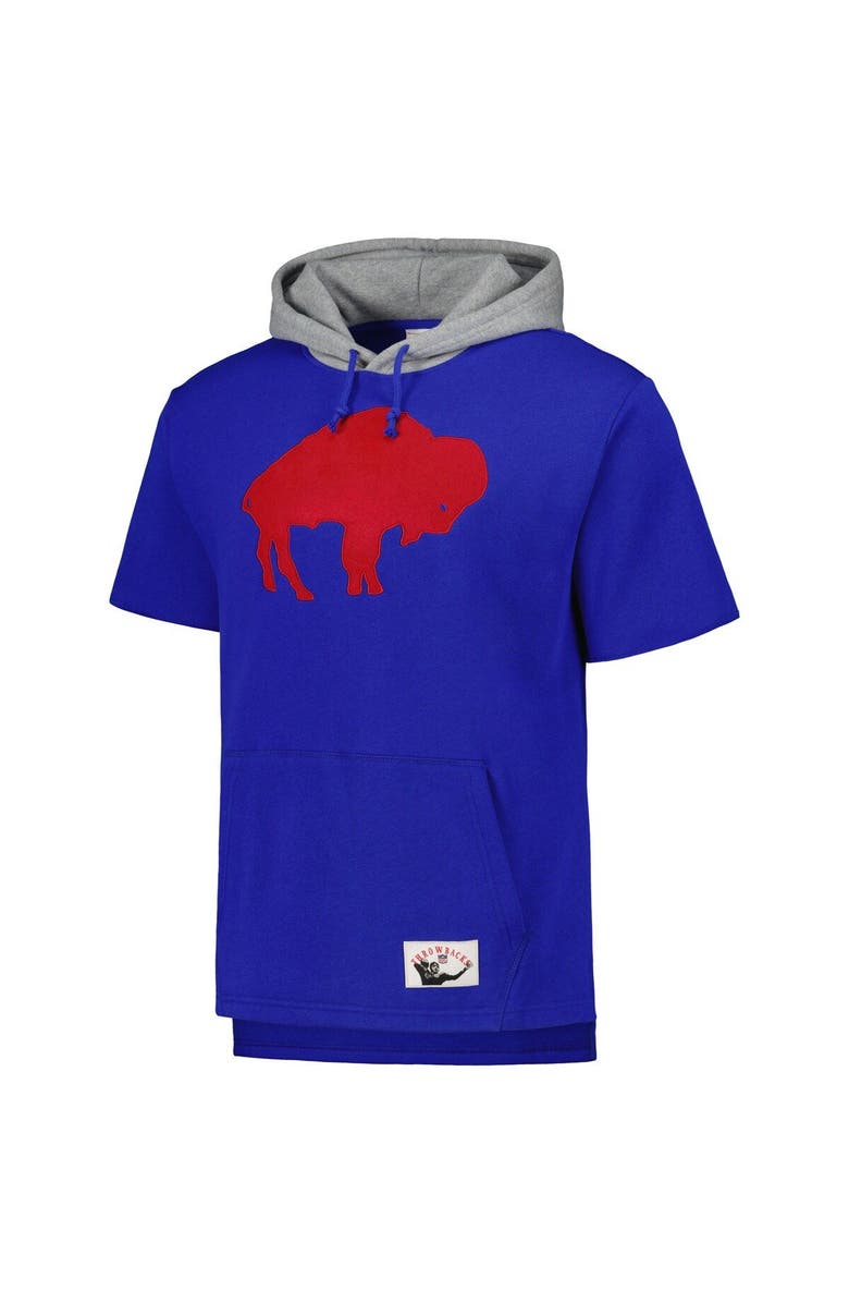 Mitchell & Ness Men's Mitchell & Ness Royal Buffalo Bills Postgame Short Sleeve Hoodie, Alternate, color, Royal