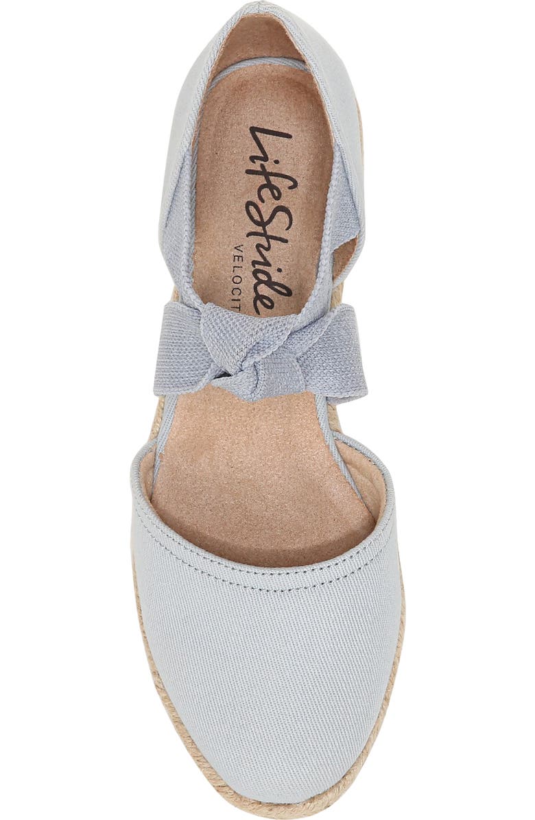 LifeStride Kascade Wedge Espadrille Sandal - Wide Width Available, Alternate, color, Blue