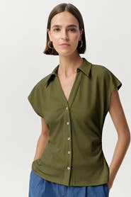 Exquise Siennal Short Sleeve Knit Shirt