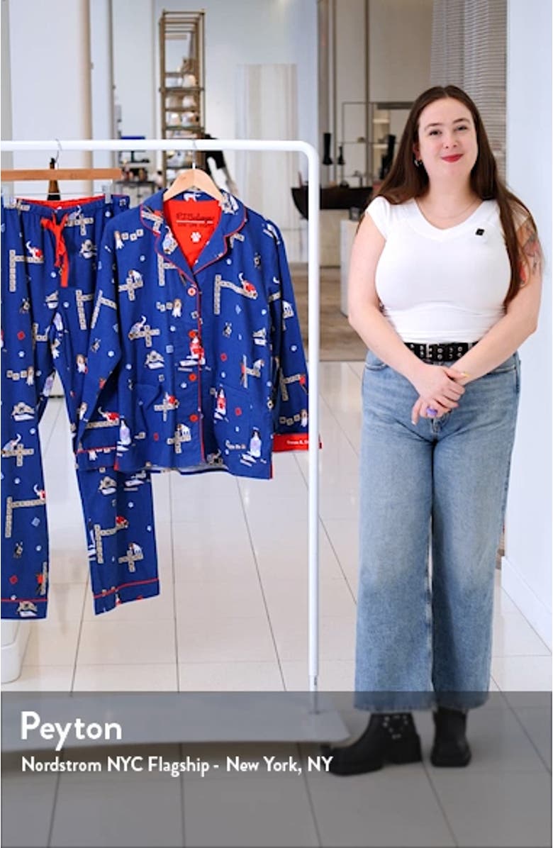 Love Leo Rescue Cotton Flannel Pajamas, sales video thumbnail