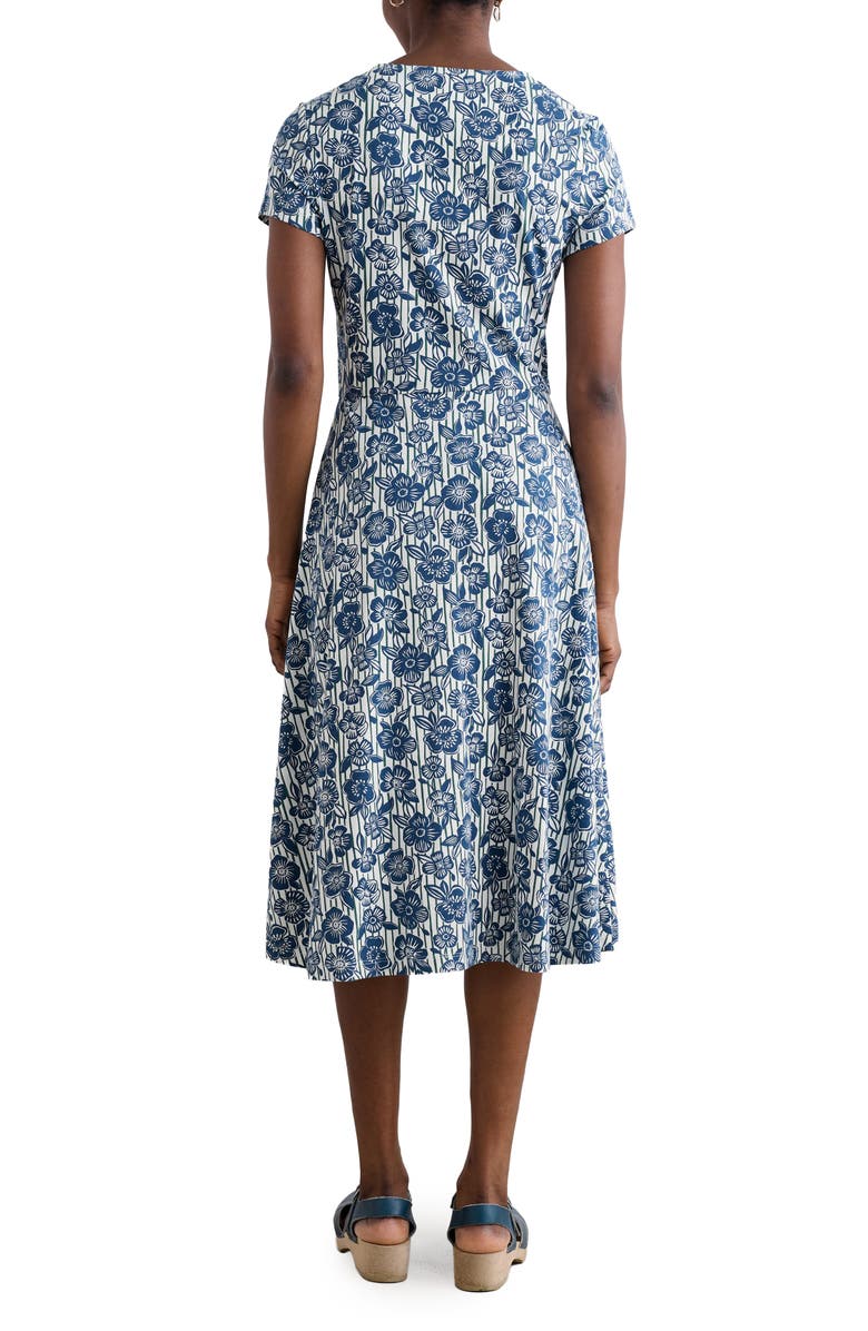 Seasalt Cornwall Pier View Floral Midi Fit & Flare Dress, Alternate, color, Floral Imprint Chalk