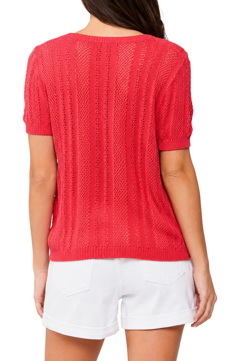Athalie V-Neck Knit Top, Alternate, color, SUGAR CORAL