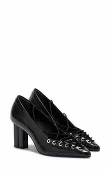Lace-Up Pointed Toe Pump