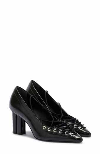 Lace-Up Pointed Toe Pump