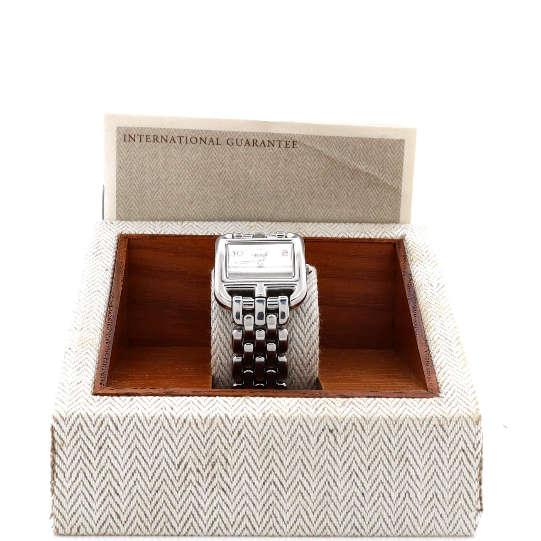 Pre-Owned Hermes Cape Cod Quartz Watch Stainless Steel 23, Alternate, color, Silver