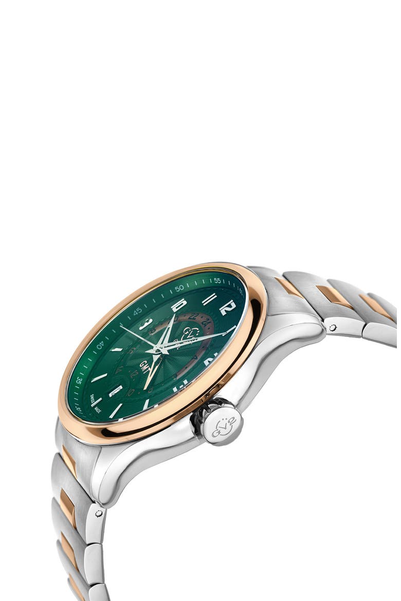 GEVRIL Men's Giromondo Two-Tone Bracelet Watch, 40mm, Alternate, color, TWO TONE SSIPRG