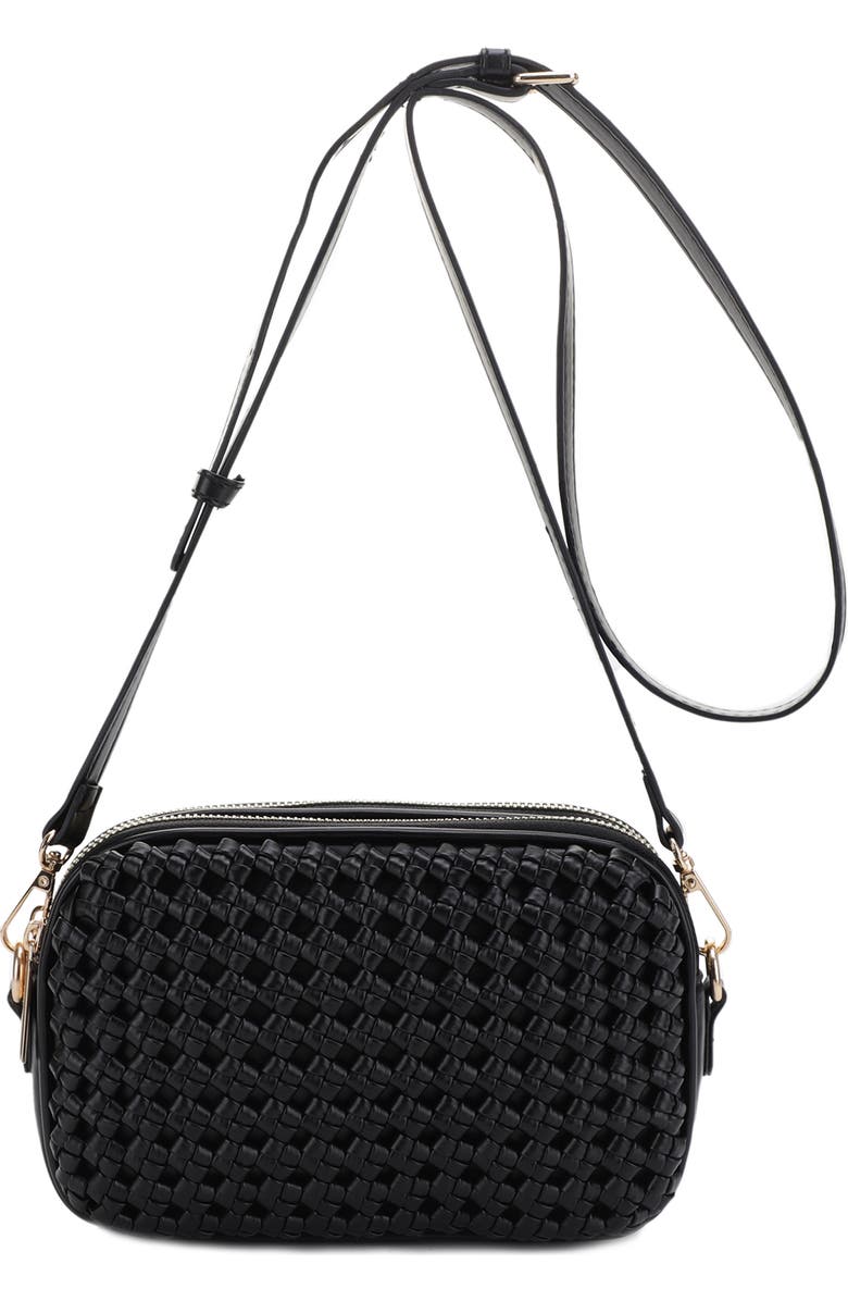 Mali + Lili Ava Woven Vegan Leather Crossbody Bag, Main, color,