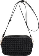 Mali + Lili Ava Woven Vegan Leather Crossbody Bag