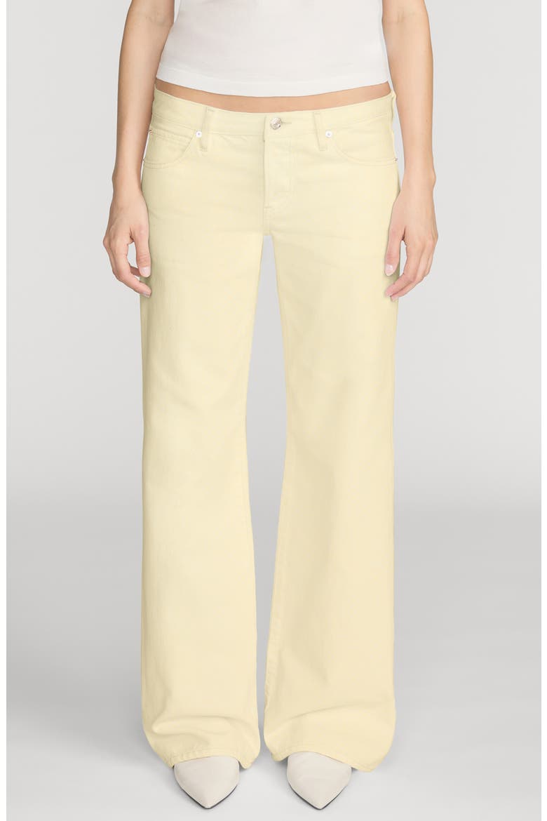 The Pixie Gray Low Rise Wide Leg Jeans, Main, color, LIMONCELLO