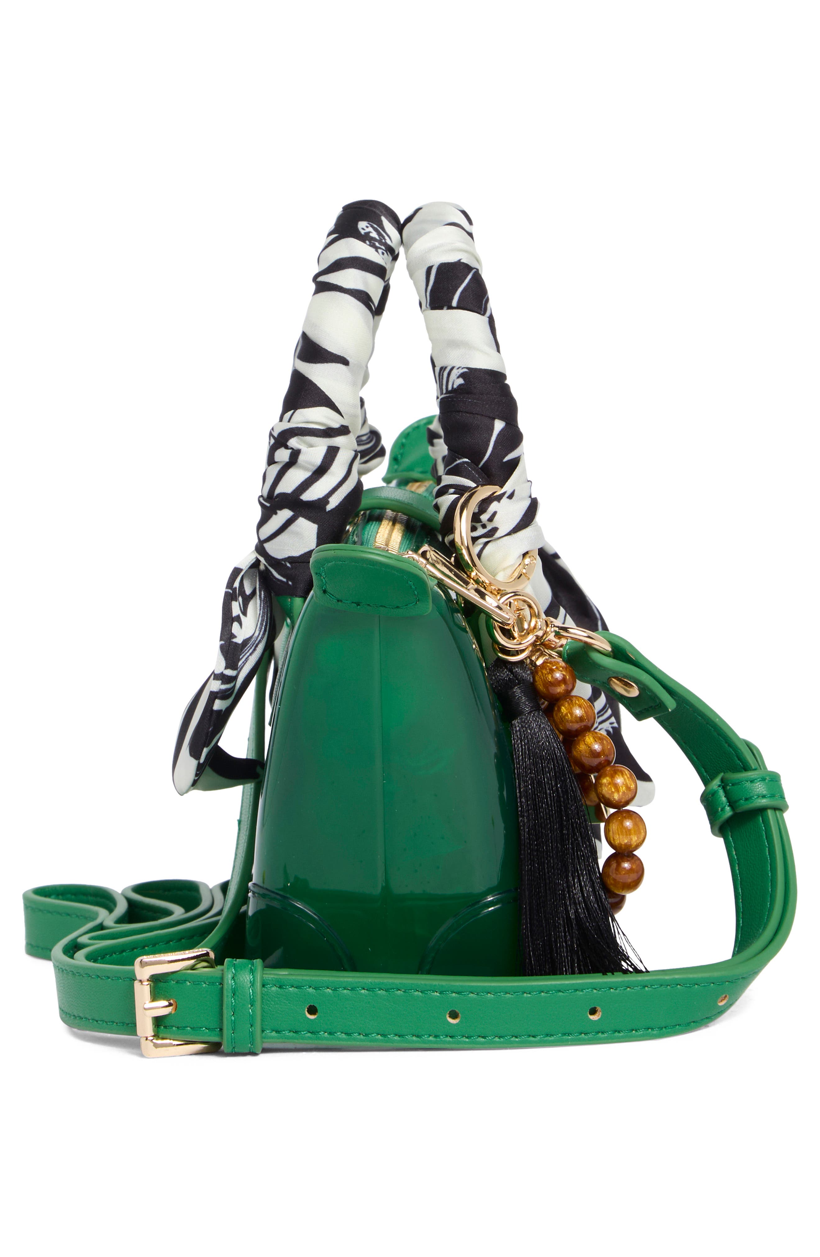 Steve Madden Besme Scarf Handle Handbag, Alternate, color, Green