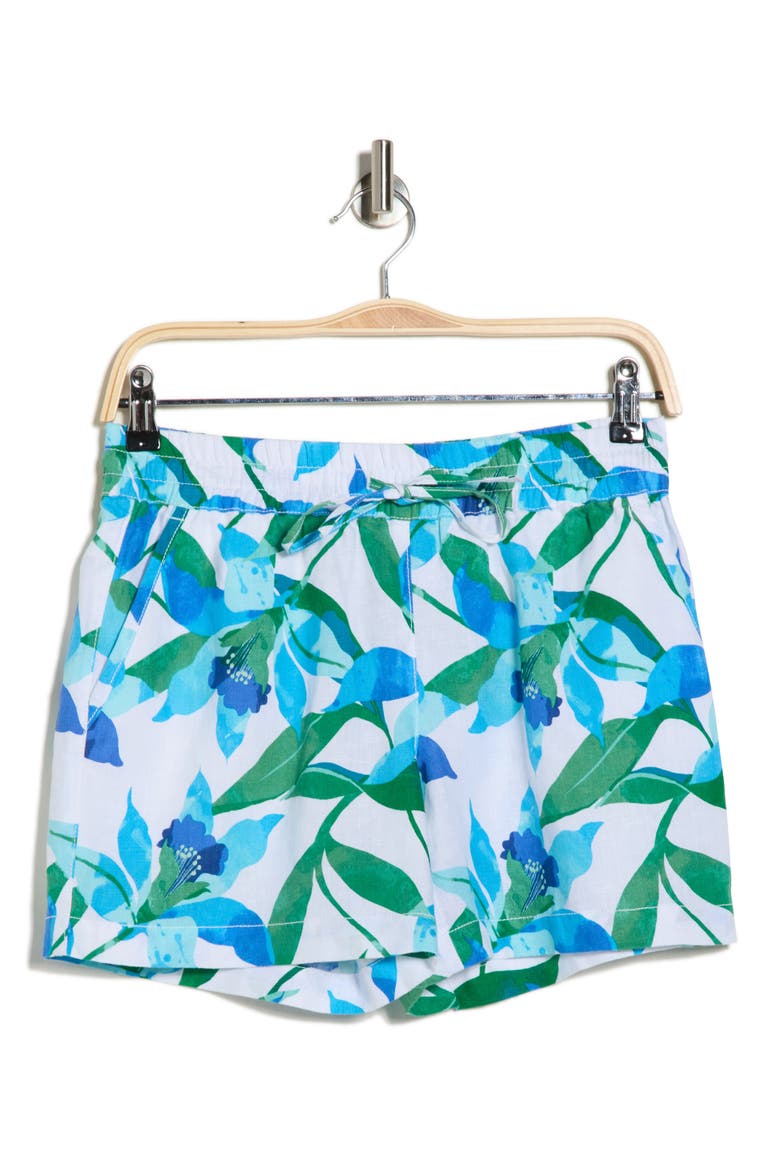 Seaside Brights High Rise Easy Linen Shorts, Alternate, color, WHITE