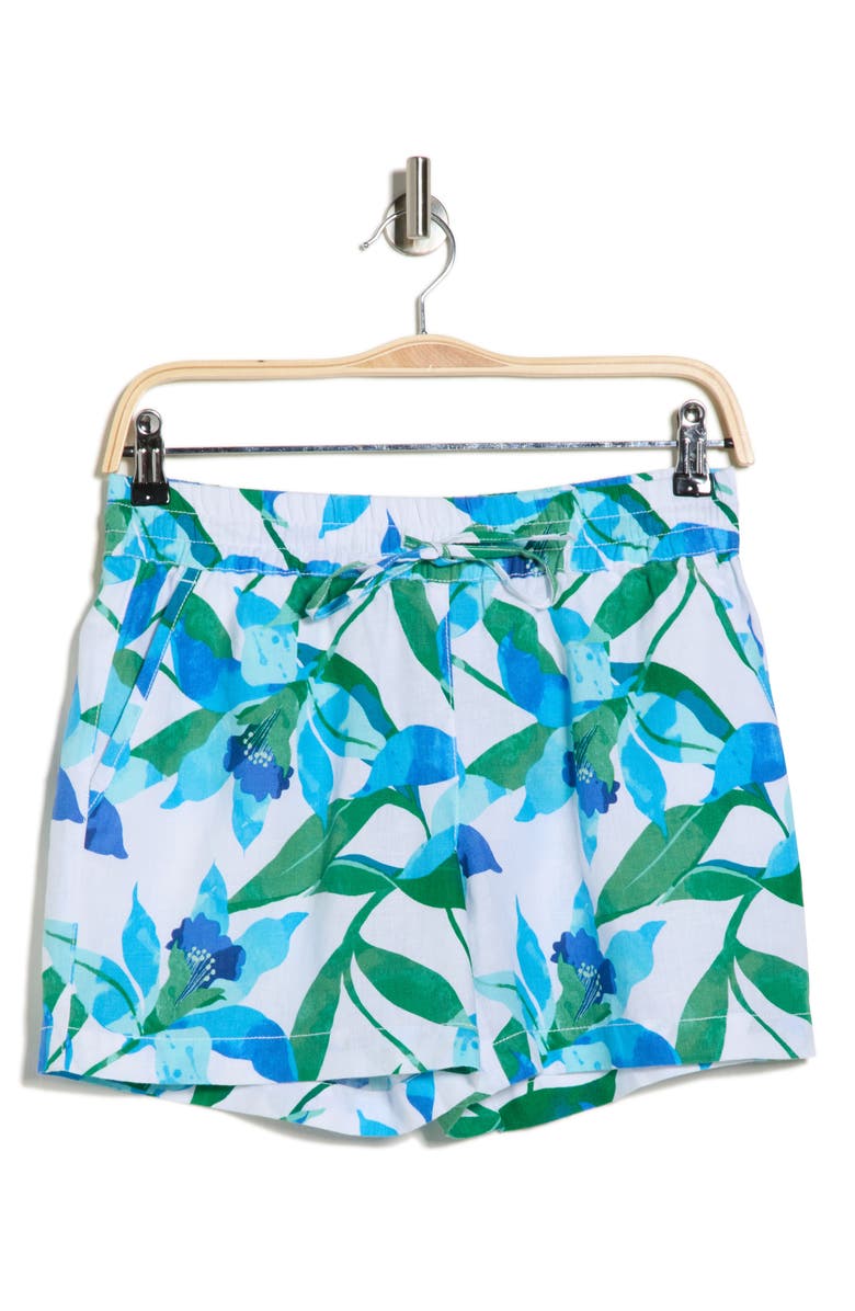 Tommy Bahama Seaside Brights High Rise Easy Linen Shorts, Alternate, color, White