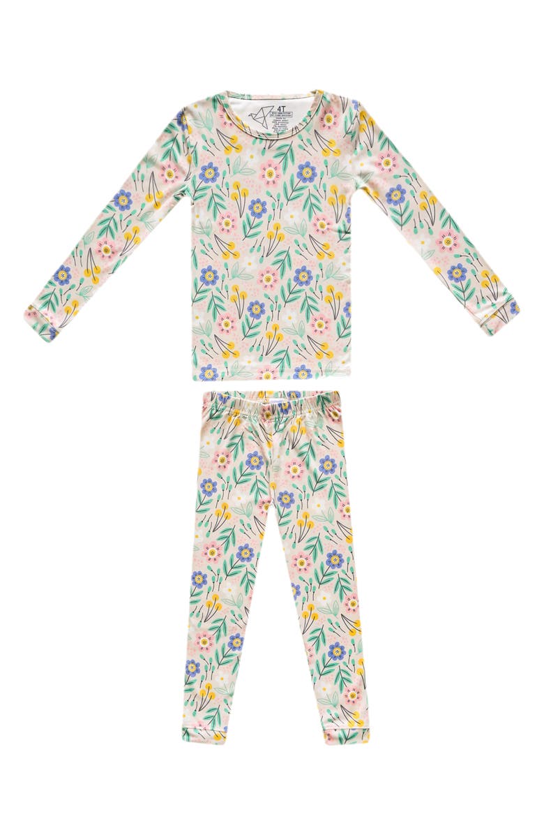 Copper Pearl Kids' Clara Fitted Long Sleeve Two-Piece Pajamas, Main, color, 