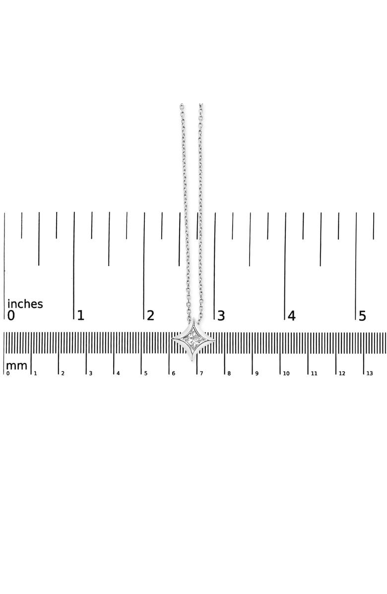 Haus of Brilliance 10K Gold 1/10 Cttw Bezel Set Solitaire Princess Diamond Kite Shaped Pendent Necklace, Alternate, color, White