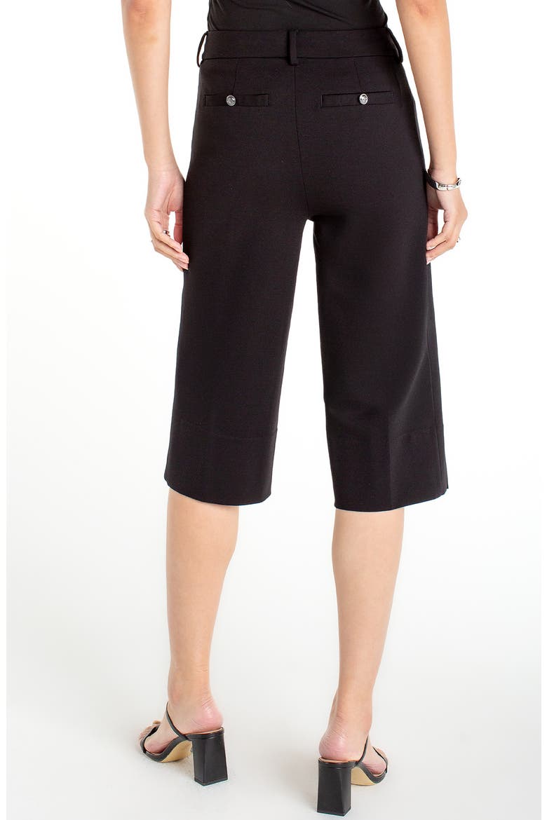 High Waist Capris, Alternate, color, BLACK