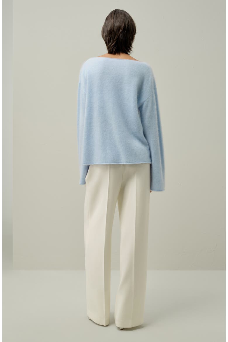 Women's Boat-Neck Brushed Cashmere Sweater, Alternate, color, Illusion Blue