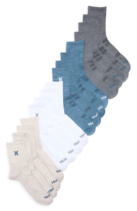 8-Pack Terry Quarter Cut Socks