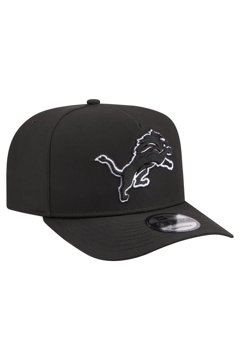 Men's New Era  Black Detroit Lions Gore-Tex A-Frame 9FIFTY Adjustable Hat, Alternate, color, Black