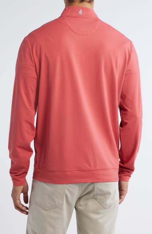 Johnnie-o Motion Performance Quarter Zip In Rouge