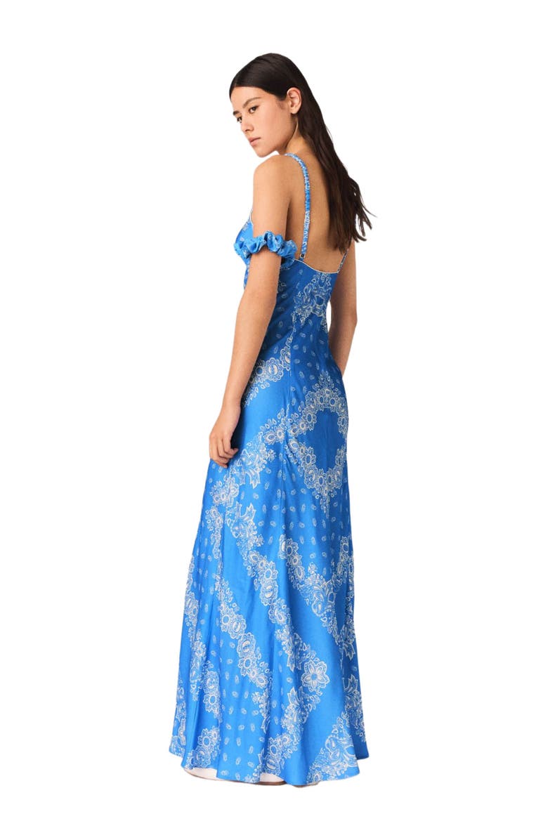 maje Patterned Maxi Dress, Alternate, color, Sky Blue Bandana Print