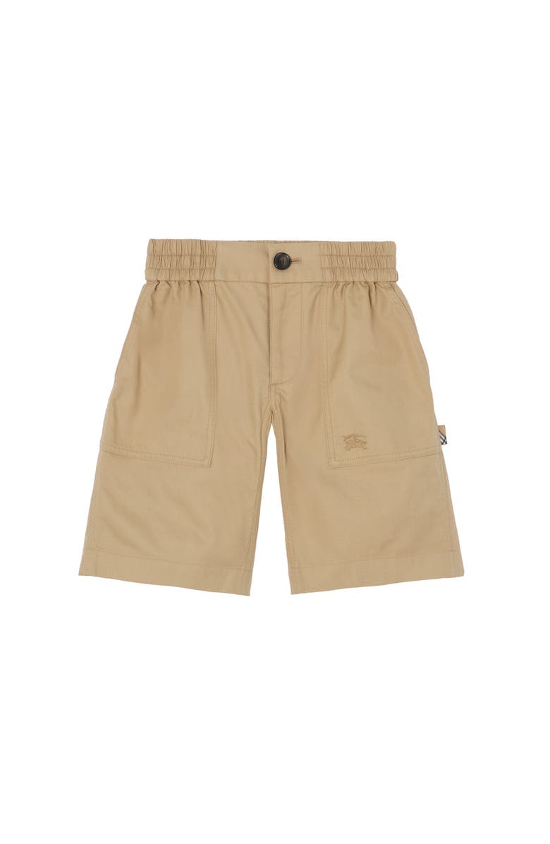 Burberry Cotton Twill Cargo Shorts, Main, color, Sand Beige