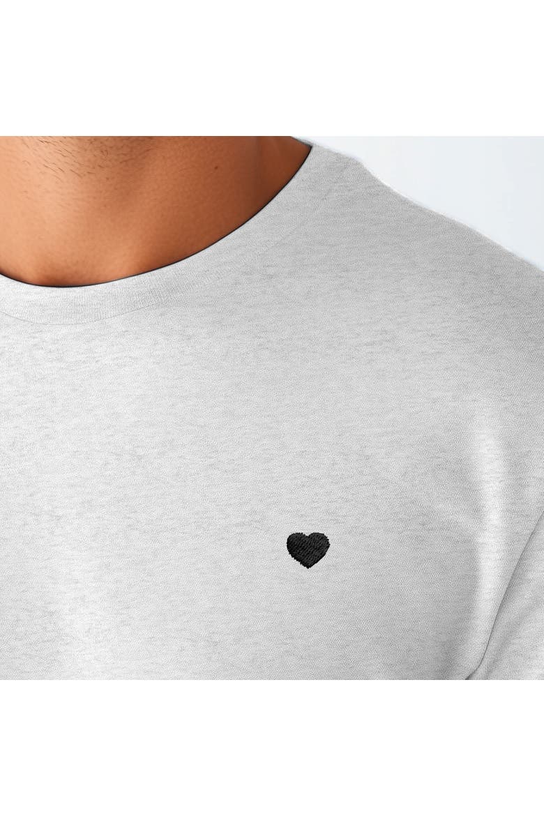 Mens Lil Heart Midweight Cotton Tee, Alternate, color, Ash Gray