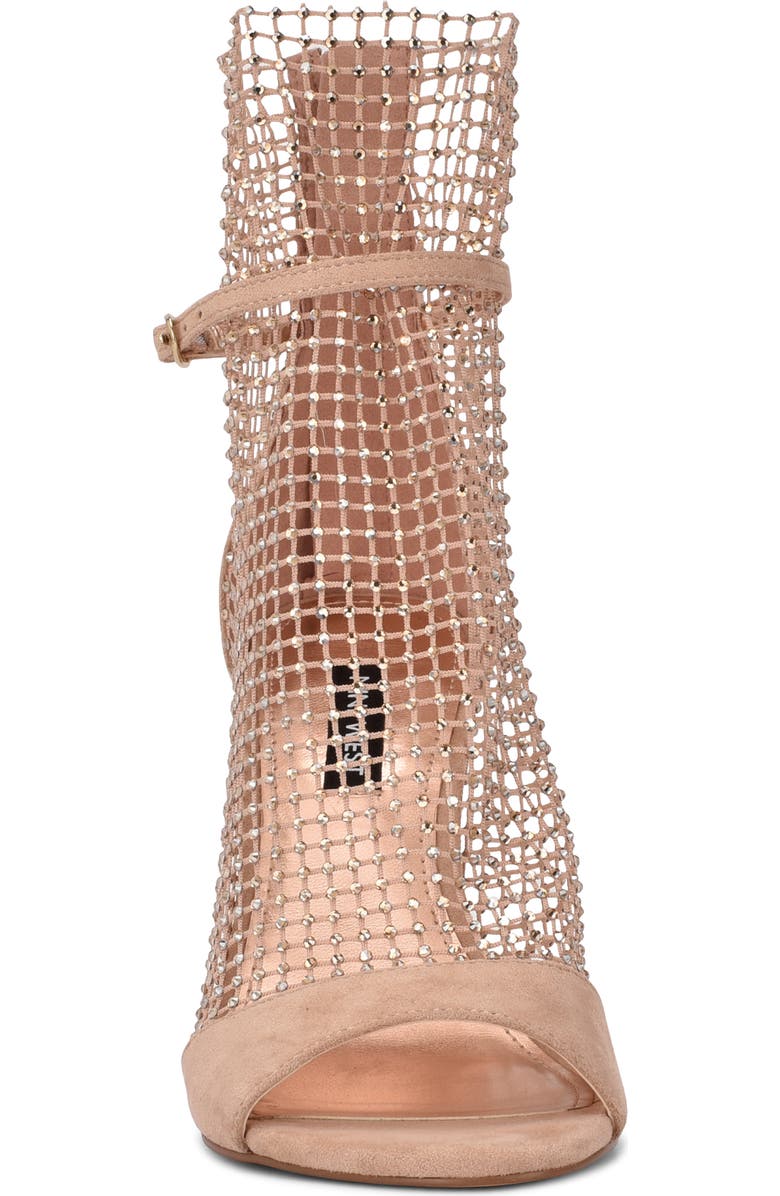 Nine West Imery Rhinestone Fishnet Bootie, Alternate, color, Light Natural 110