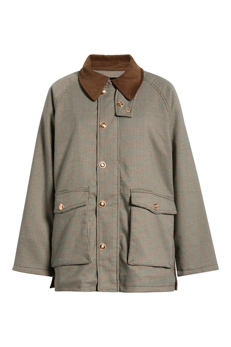 Emei Cord Collar Jacket, Alternate, color, CHECKS