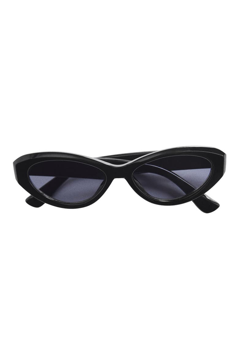 Oval Sunglasses, Alternate, color, BLACK