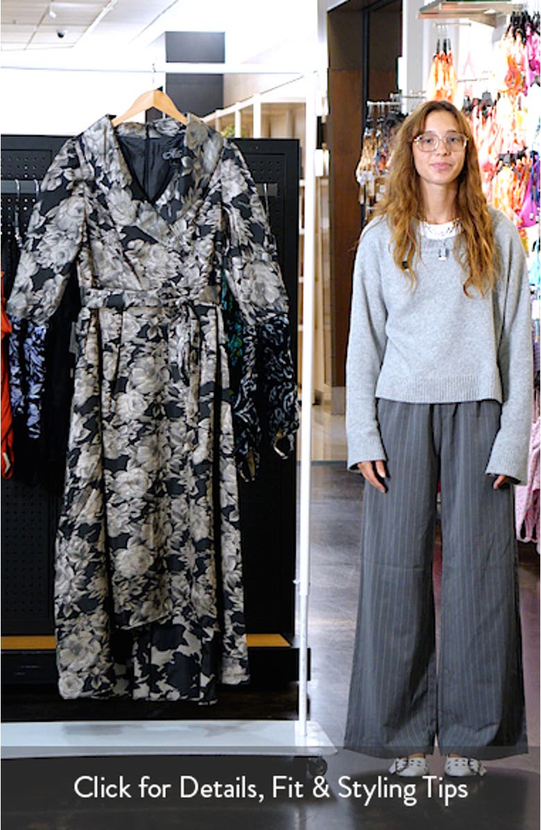 Floral Jacquard High-Low Gown, sales video thumbnail