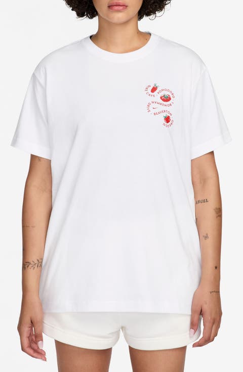 Cafe Tomato Cotton Graphic T-Shirt