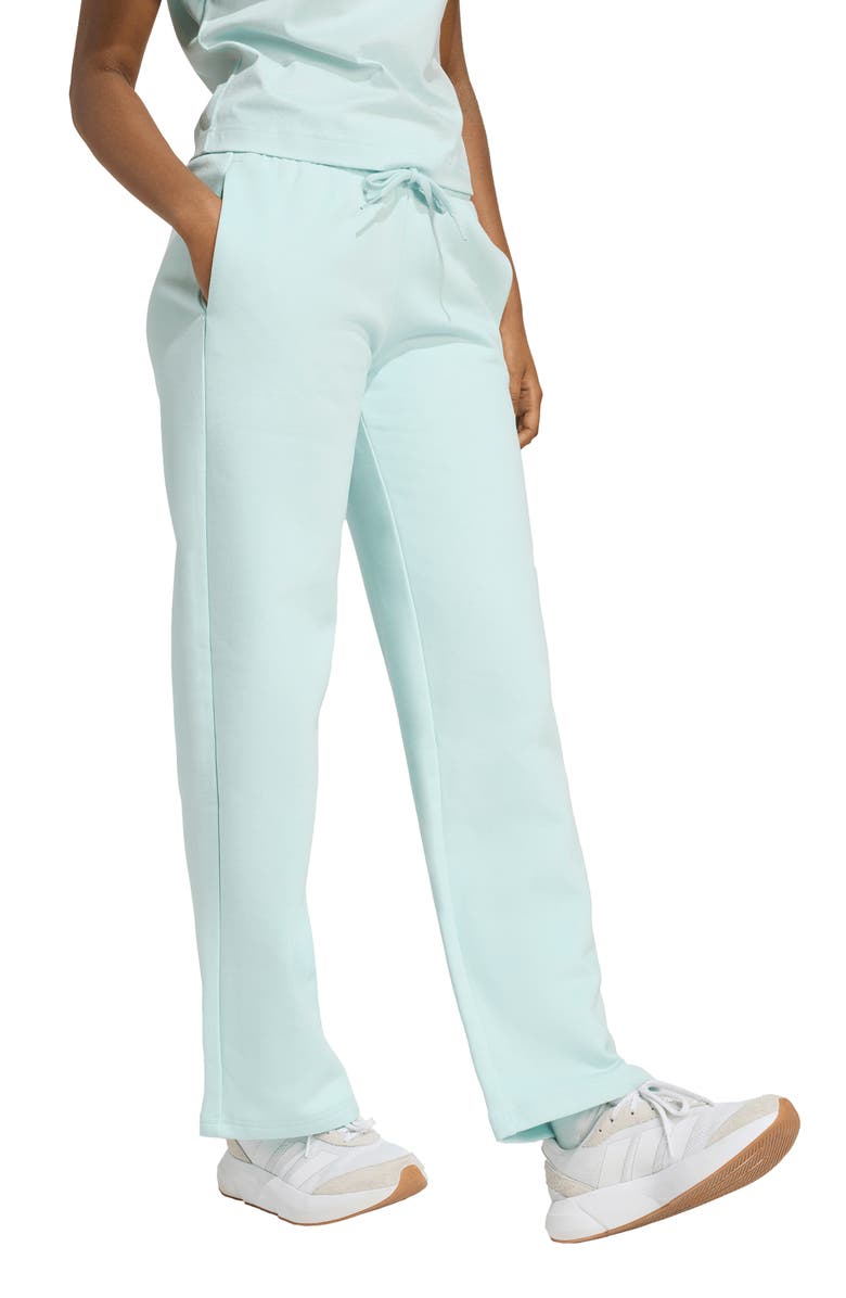 adidas Fleece Sweatpants, Alternate, color, Halo Mint/ White